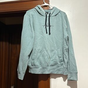Blue Script-Font Hollister Hoodie. Men’s L.